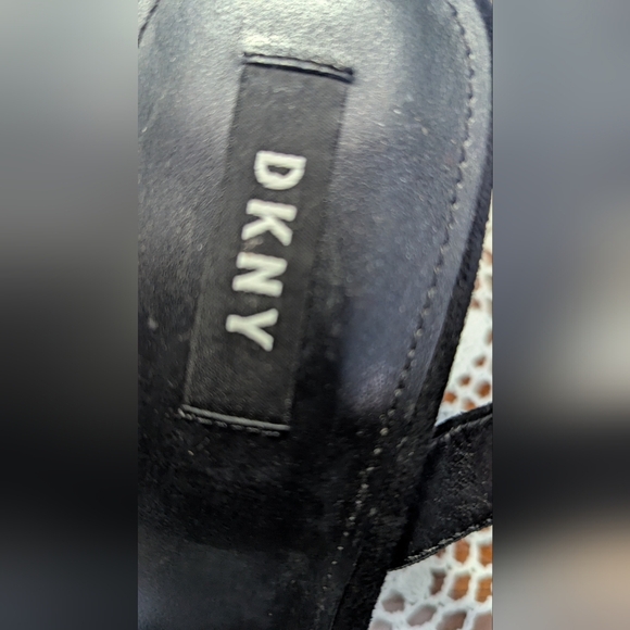 DKNY Black Heels with Gold Trim - Picture 2 of 7